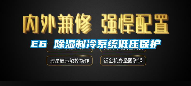 E6 除濕制冷系統低壓保護