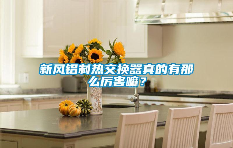 新風鋁制熱交換器真的有那么厲害嘛？