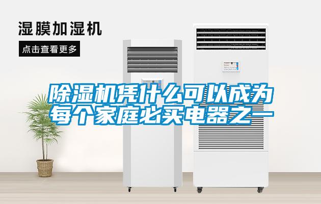 除濕機憑什么可以成為每個家庭必買電器之一