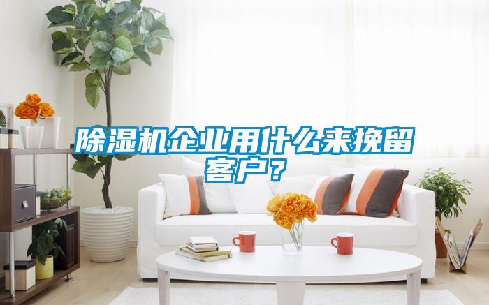 除濕機企業(yè)用什么來挽留客戶？