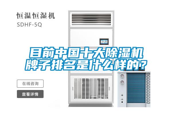 目前中國十大除濕機(jī)牌子排名是什么樣的？