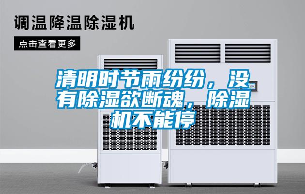 清明時節(jié)雨紛紛，沒有除濕欲斷魂，除濕機不能停