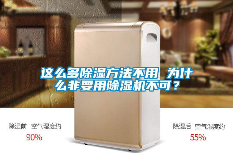 這么多除濕方法不用 為什么非要用除濕機(jī)不可？