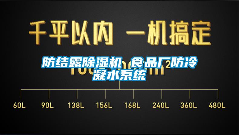 防結露除濕機 食品廠防冷凝水系統