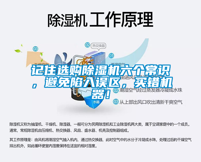 記住選購除濕機六個常識，避免陷入誤區，買錯機器！