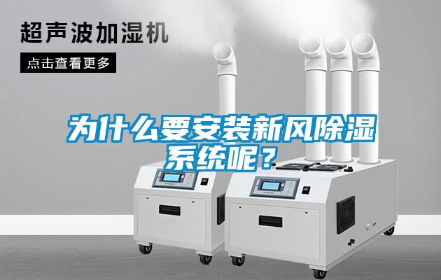 為什么要安裝新風除濕系統呢？