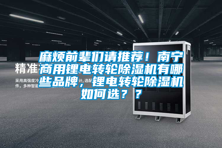 麻煩前輩們請推薦！南寧商用鋰電轉輪除濕機有哪些品牌，鋰電轉輪除濕機如何選？？